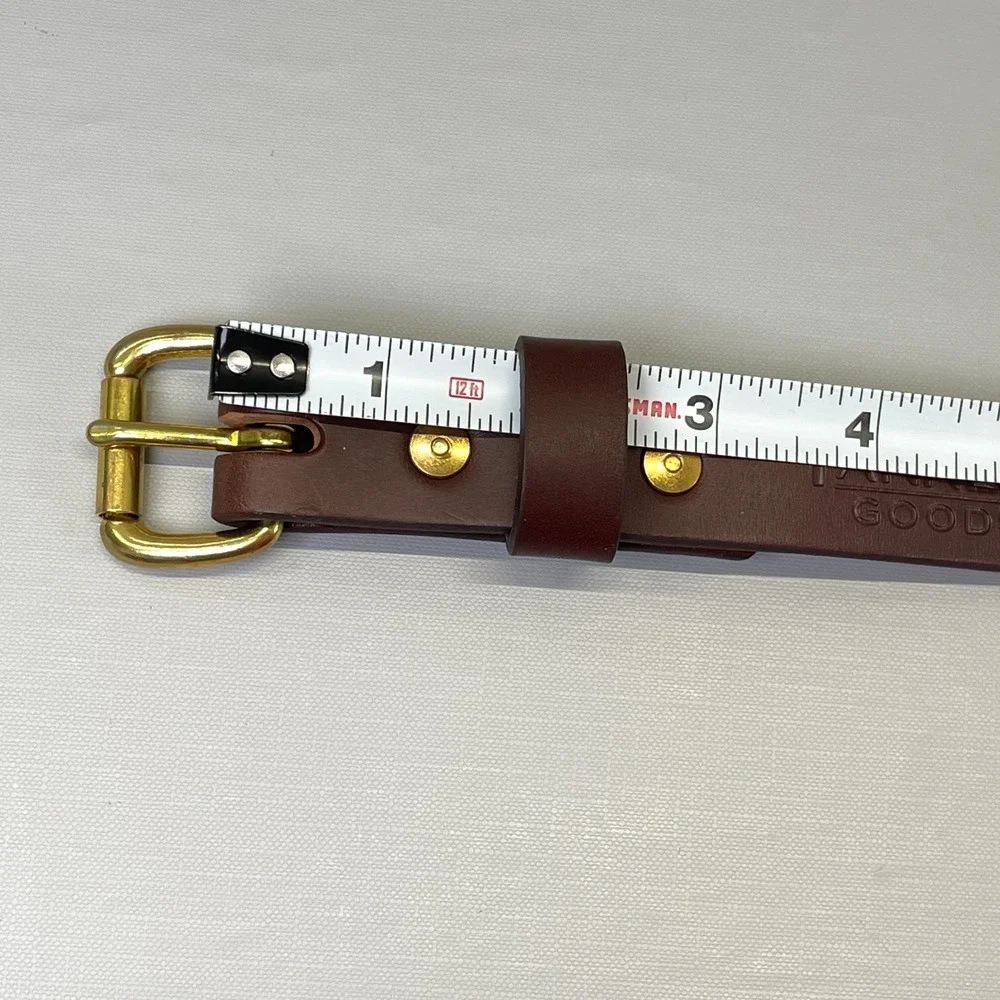 Tanner Goods Mens Leather Classic Belt Brown Size 40 Buckle 1 inch